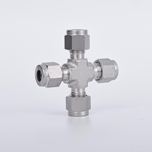 Raccord en croix NAI LOK 6mm 8mm 6Mo Union Cross 254SMO <span class=keywords><strong>BA</strong></span> EP électro-polissé, connecteur 4 voies pour gaz de haute pureté, acides et produits chimiques - Product Image 1