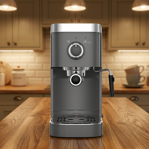 Cafetera Espresso Semiautomática, 15 Bares de Presión, Tanque de Agua de 1.5L, Acero Inoxidable, Cafetera Eléctrica Doméstica, 2 Tazas - Product Image 1