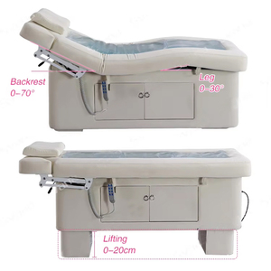 Venta caliente gran gris ajustable manualmente moxibustión cama de masaje fija cuidado facial salón de belleza cama de belleza - Product Image 5