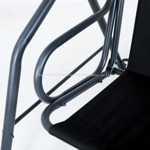 Leisure Garden <b>Swing</b> Chair With Fabric Roof Outdoor Shade 3 Seats Hanging Chair Steel <b>Frame</b> Patio Furniture - Product Image 3