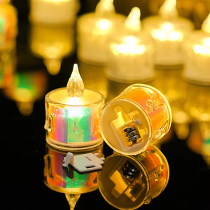 Velas LED de Té de Plástico Amarillo Cálido de Alta Calidad, Luces de Té con Efecto de Goteo, Decoración Romántica para Mesa, Funcionan con Pilas, sin Llama - Product Image 6