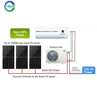 Esun 24v appareils ménagers 9000btu climatiseur solaire 25gw hybride onduleur cycle inverse climatiseur pour la maison