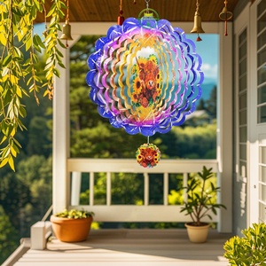 Molinillo de Viento con Forma de Vaso de Girasol para Colgar en el Jardín, Regalo Único, Molinillo de Viento 3D para Exteriores - Product Image 6