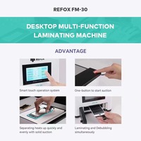 Machine à plastifier de bureau 3 en 1 REFOX FM-30, séparateur d'écran LCD et éliminateur de bulles, compresseur d'air et pompe à vide intégrés