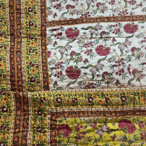 Nouveau Handblock impression qualité à la main Jaipuri Design BlockPrint couette coton HandBlock imprimé Design ethnique couette pour une utilisation hivernale - Product Image 1