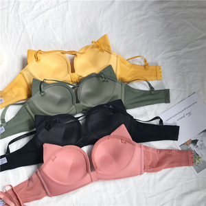 Smooth One-Piece Comfort <strong>Cat</strong> Ears Cross Beauty Back Lingerie Set Breathable <strong>Bra</strong> and Panty Set