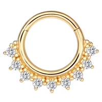 Bijoux de corps éternels en métal 14K Piercing bijoux Segment Ring Hing Clicker Ring Ear Piercings