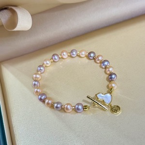Light Luxury Freshwater Pink Purple <b>Pearl</b> <b>Bracelet</b> <b>for</b> <b>Women</b> Niche Versatile Design Sweet Autumn Winter INS - Product Image 4