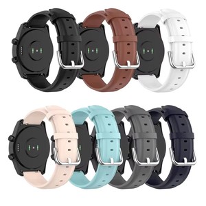 สายนาฬิกาหนังแท้หรูหราสำหรับ Garmin <span class=keywords><strong>vivomove</strong></span> Sport <span class=keywords><strong>venu</strong></span> 2 plus Forerunner 158 vivoactive 4สาย20มม. 22มม. - Product Image 1