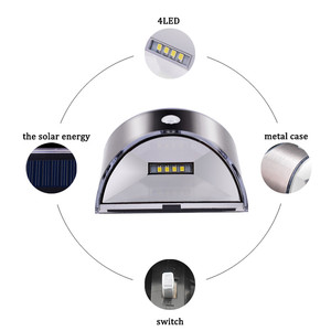 Güneş Led hareket sensörü hareket dedektörü duvar lambası dış mekan dekorasyon çit işıkları güneş işığı bahçe lambası 50 paslanmaz çelik 90 - Product Image 5