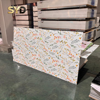 Panneau mural en PVC marbré UV, motifs de veines riches, plaque décorative pour projets d'intérieur résidentiel