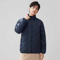 Veste matelassée unisexe noire de qualité supérieure, légère, avec fermeture éclair, chaude pour l'hiver, résistante à l'eau et au vent, isolée