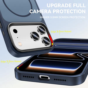 Coque de téléphone antichoc en TPU et PC avec boutons métalliques, compatible avec le chargeur sans fil, pour iPhone 17 16 15 - Product Image 3