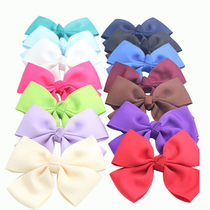 Fiocco per capelli a farfalla <span class=keywords><strong>con</strong></span> nastro in Grosgrain tinta unita <span class=keywords><strong>con</strong></span> fascia per capelli <span class=keywords><strong>con</strong></span> clip - Product Image 3