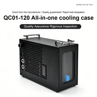 OCOCOO Externe Integrierte Flüssigkeitskühlstation Digitale Temperaturanzeige Durchflussanzeiger Radiator-Box zum Fabrikpreis