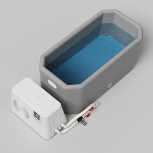Baignoire à glace inclinée gonflable portable avec refroidisseur d'eau ultra-rapide contrôlé par Wi-Fi, ozonateur, chauffage et refroidissement 1 CV pour bain froid - Product Image 1