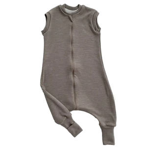 Sac de couchage sans manches 100 % laine mérinos biologique pour enfants, respirant et chaud, avec fermeture éclair, pour tout-petits, avec emplacements pour les pieds - Product Image 3