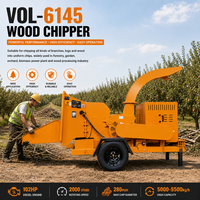 Broyeur de branches compact industriel robuste à moteur diesel pour le travail quotidien en ferme et verger
