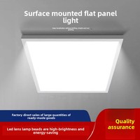Plafonnier LED en aluminium à montage en surface 600x600, grille, design minimaliste carré pour bureaux