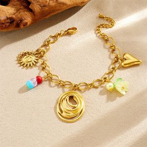 Fashionable Colorful Plastic Beaded Acrylic Lily Of The Valley Pendant Necklace Set For Women Party Jewelry - Product Image 3