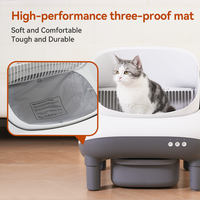 Bac à litière automatique intelligent pour chat avec application, nettoyage automatique, contrôle des odeurs, faible bruit, pour usage domestique
