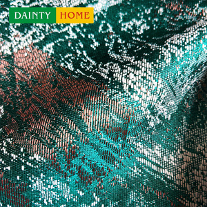 Blackout Thermal <strong>Painterly</strong> Fluid Water Foliage Pattern 100% Polyester Fire Retardant Hot Stamping Insulated Modern <strong>Curtain</strong> - Product Image 4