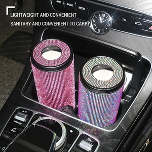 Boîte à mouchoirs cylindrique pour <span class=keywords><strong>voiture</strong></span>, en cristal et strass, support <span class=keywords><strong>de</strong></span> mouchoirs pour siège arrière, housse <span class=keywords><strong>de</strong></span> serviettes en <span class=keywords><strong>papier</strong></span>, accessoires <span class=keywords><strong>de</strong></span> <span class=keywords><strong>voiture</strong></span> brillants pour femmes - Product Image 4