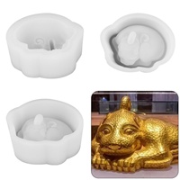 Moule en silicone animal doré en résine époxy pour bricolage, accessoires et ornements créatifs faits à la main, modèle JSBM