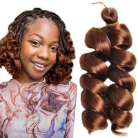 New Arrival Synthetic 12in Silky Italy Curl Loose Wave French Curl Spiral Curly Braiding Hair