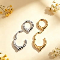Anneau clicker segmenté articulé en titane 16G G23 ASTM F136 pour septum, nez, daith, hélix, tragus, conch - Bijou de piercing corporel