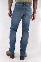 Jeans droits en denim bleu foncé pour homme BuFa, fermeture boutonnée, rivets en cristal, respirant, écologique, décontracté, toutes saisons