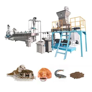 Expanded Cereal Basing Dry Floating Fish Fodder Mill Equipment Machinery