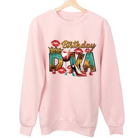 Vente en gros de transferts DTF Birthday Diva Heat Press pour les t-shirts Transferts DTF faciles à décoller prêts à presser pour les sacs à vêtements