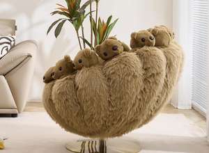 Diseñador creativo sala de estar muebles oso de peluche perro giratorio <span class=keywords><strong>Silla</strong></span> de ocio - Product Image 5