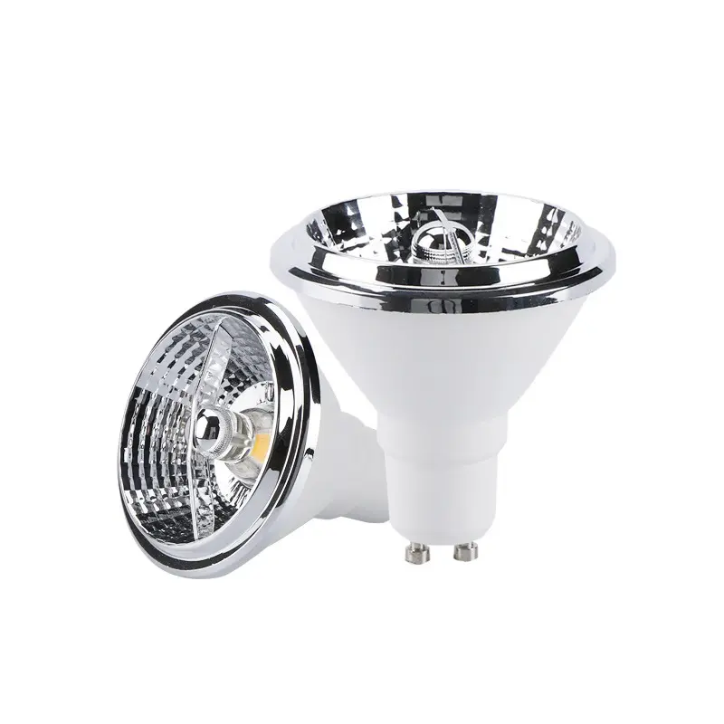 HoneyFly-bombilla LED regulable personalizada, Bombilla COB AR70 GU10, 9W, 100-240V, foco de aluminio, blanco cálido