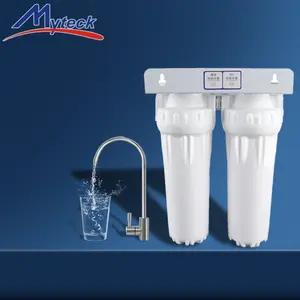 Myteck OEM Two-stage Energy Saving Filtration System Water Filter Purifier With PP+CTO or UF+CTO For Under Sink Installation