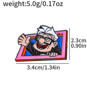 Kreative Cartoon Metall Abzeichen Animierte Film Fernsehen Charakter Legierung Brosche Tägliches Zubehör Pin Graviert Geschnitztes Messing - Product Image 6