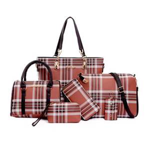 Juego de 6 Bolsos de Mano de Cuero con Diseño de Rejilla para Mujer, de Lujo, Fabricante Chino - Product Image 3