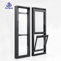 Fenêtres coulissantes verticales en aluminium à double vitrage Low-E, design personnalisé, étanches, conformes aux normes australiennes, pour maison