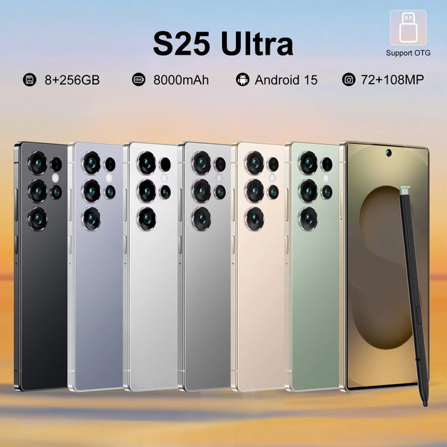 Value Deal S25 AI Smartphone Latest Popular Trend 8+256GB Global Version Dual Sim Shockproof Gaming