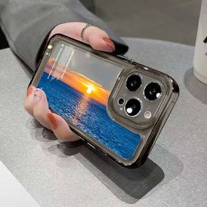 Funda de teléfono móvil TPU espacial a prueba de golpes con estampado de puesta de sol de mar de pantalla completa para Iphone 8 X Xr Xs 11 12 13 14 15 16 17 Pro Max - Product Image 4