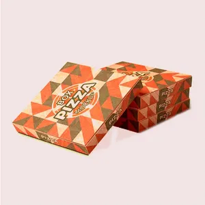 Caja de pizza barata personalizada de varios tamaños con logotipo Caja de pizza personalizada corrugada Caja al por mayor para pizza