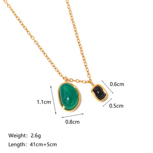 Mùa Hè Bướm Anh Đào Ngọc Trai 18K Vàng Mạ Đá Tự Nhiên Không Thấm Nước Thép Không Gỉ Mặt Dây Chuyền Đồ Trang Sức Thời Trang Dây Chuyền Phụ Nữ - Product Image 6