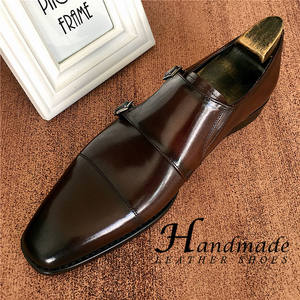 Zapatos italianos de cuero hechos a mano - nuevos zapatos formales de negocios para hombre, cuero vacuno de primera calidad, zapatos Monk, zapatos de monje - Product Image 4