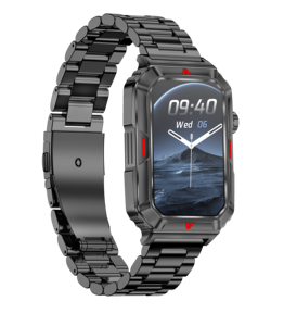 Vendita calda CF26 1.57 pollici braccialetto intelligente BT5.2 nero impermeabile in acciaio IP67 cinturino Android IOS supporto di attività di sonno Tracker - Product Image 3