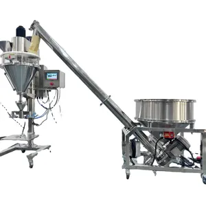 Máquina de llenado de barrena semiautomática de alta precisión, máquina dosificadora de llenado de polvo nutritivo de especias y proteínas de peso neto