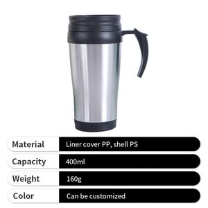 Custom Handle Cup Insulated 201 Stainless Steel Food-grade PP Inner Liner Outer <b>Box</b> Handle Cup for Advertising - Product Image 5