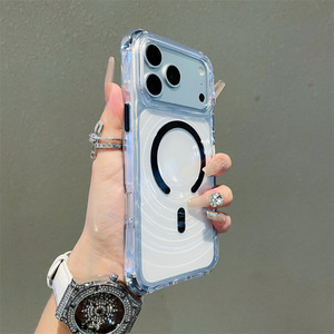 เคสใสลายคลื่นน้ำแม่เหล็กสำหรับ iPhone 18 Pro Max 17 16 15 14 13 12 11 รองรับการชาร์จไร้สาย วัสดุ TPU นิ่ม ป้องกันแรงกระแทก - Product Image 4
