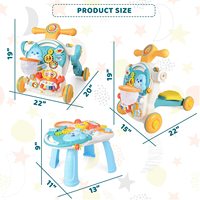 Poussettes pour bébés Apprendre à marcher Andadera Para Bebe 4 en 1 Bébé 4 en 1 Trotteur pour bébé Musique Multifonction