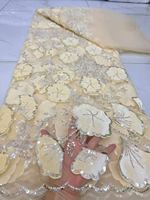 Tissus en dentelle brodée de velours avec appliques africaines et sequins, matériau doux de haute qualité pour robes de soirée en velours et sequins pour femmes, vente en gros